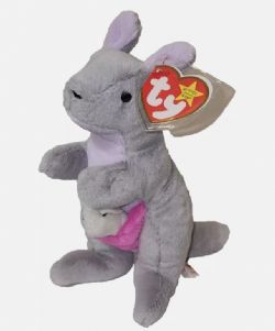 PELUCHE TY BEANIE BOOS - KAYLA KANGOUROU GRIS PETIT 6